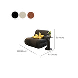 White Waterproof Sponge Upholstered Rocking Chair #size