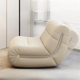 White Waterproof Sponge Upholstered Rocking Chair Image - 6