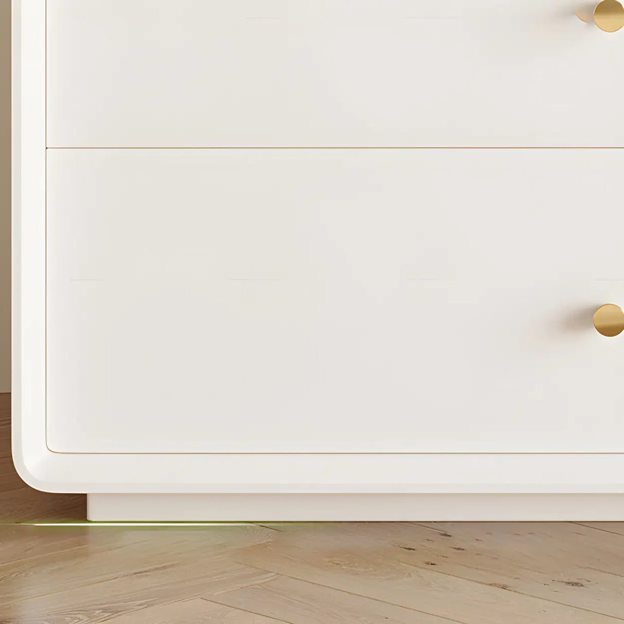 White Waterproof Wood Soft Close Drawers Accent Chests Image - 12