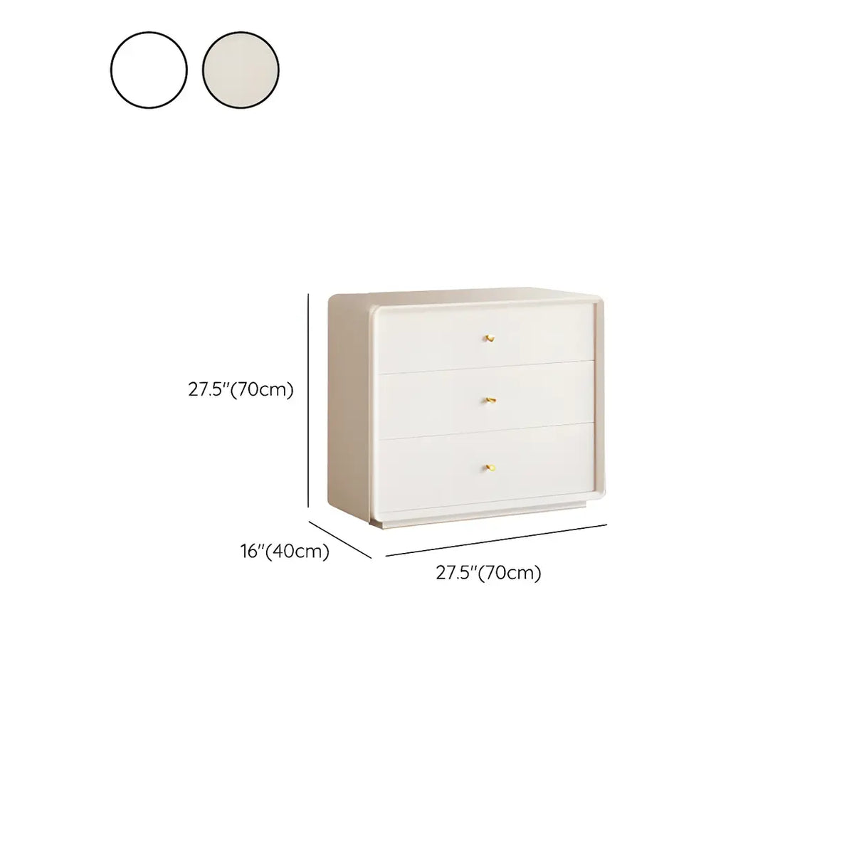 White Waterproof Wood Soft Close Drawers Accent Chests 