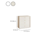 White Waterproof Wood Soft Close Drawers Accent Chests Image - 16