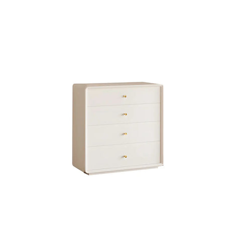 White Waterproof Wood Soft Close Drawers Accent Chests Image - 2