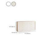 White Waterproof Wood Soft Close Drawers Accent Chests Image - 21