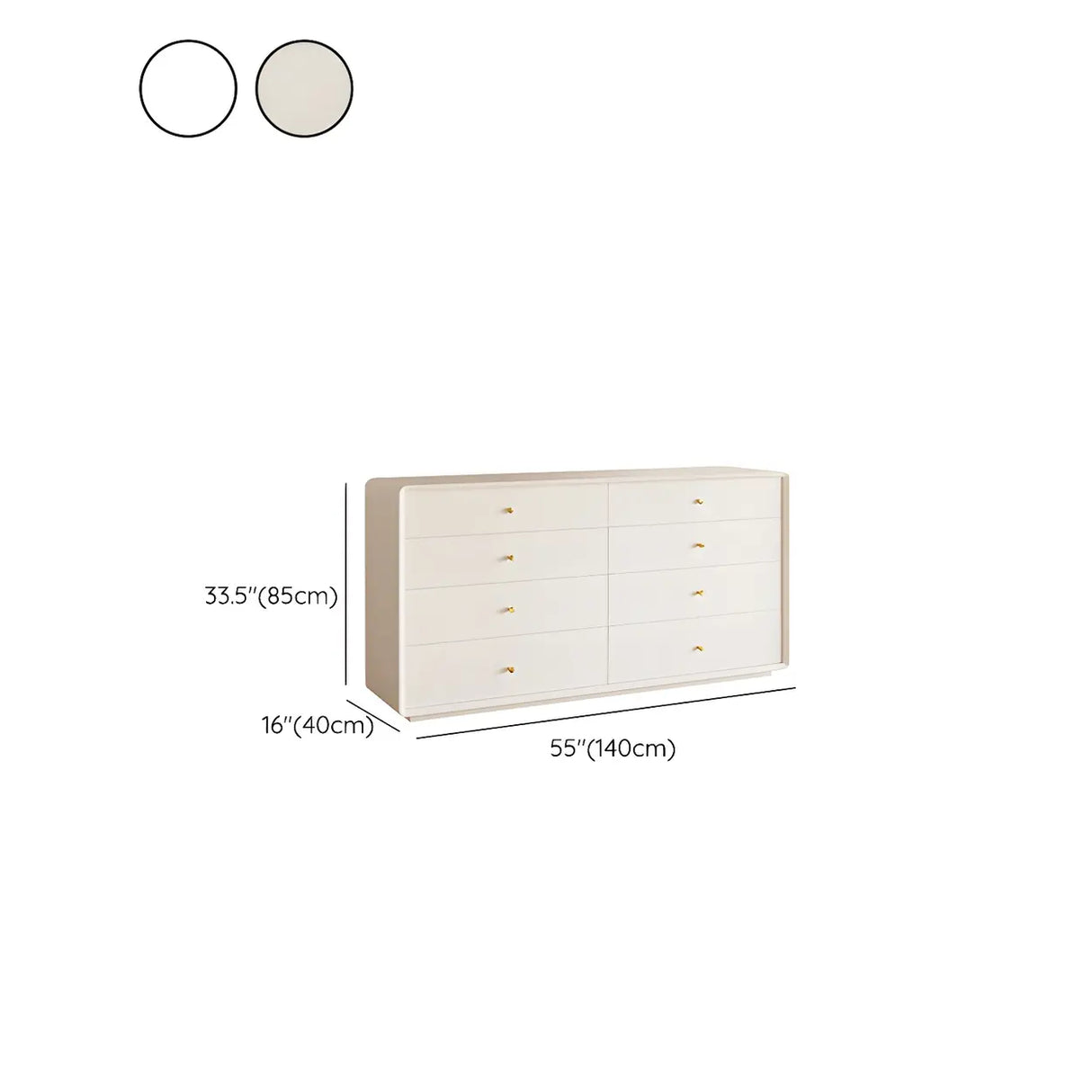 White Waterproof Wood Soft Close Drawers Accent Chests Image - 22