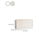 White Waterproof Wood Soft Close Drawers Accent Chests Image - 23