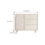White Wood Cabinet Combo Dresser with Soft-Close Drawer #size