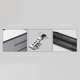 White Wood Cable Management L-Shaped Executive Desk Image - 8