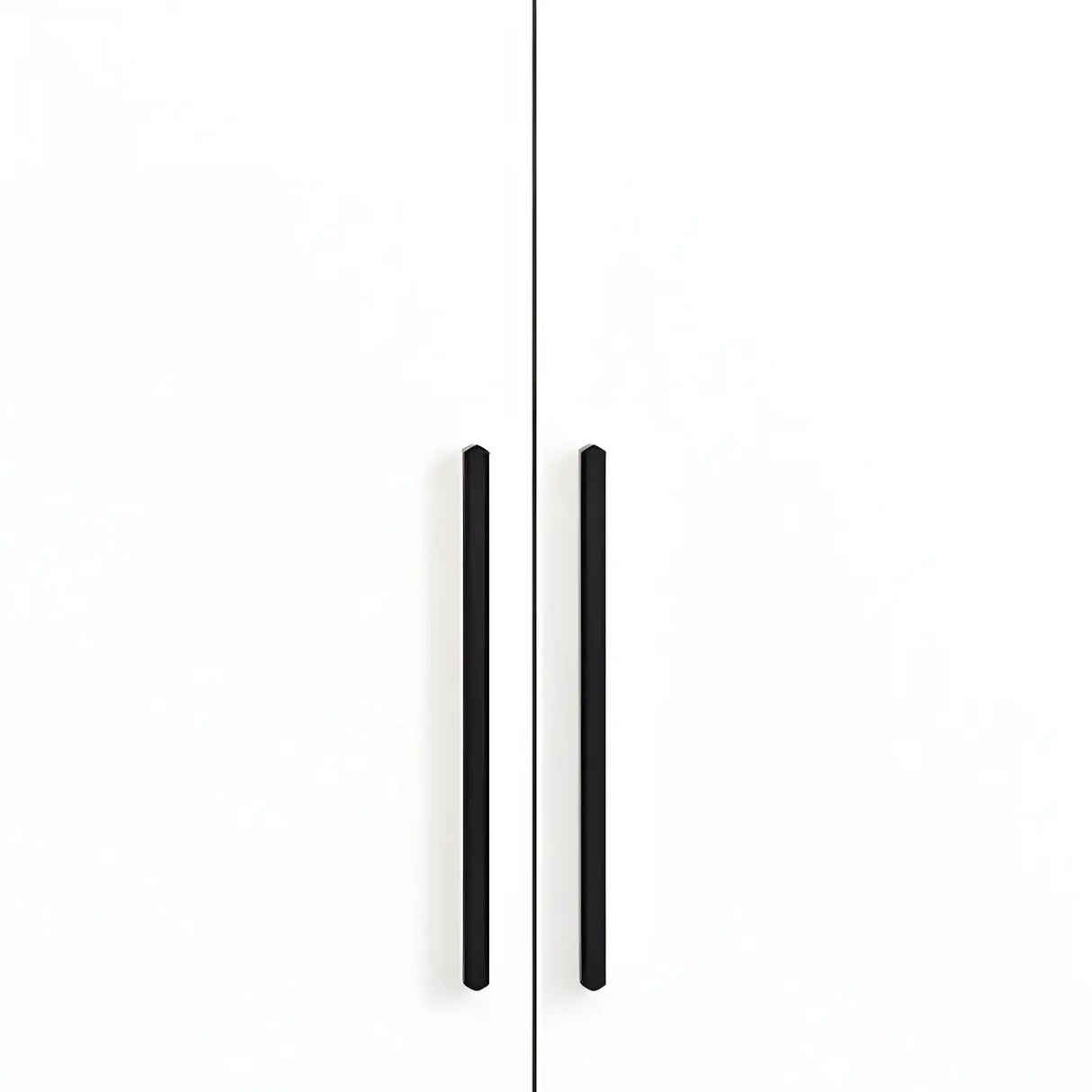 White Wood Freestanding Tall Stemware Rack Wine Cabinet Image - 12