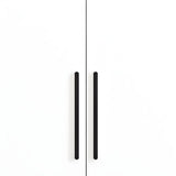 White Wood Freestanding Tall Stemware Rack Wine Cabinet Image - 12