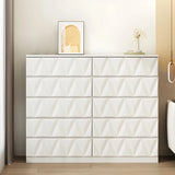 White Wood Soft-Close Drawers Dresser Chest Image - 8