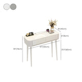 White Wood Standard Width Makeup Vanity with Drawers Image - 9