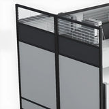 White Wooden Computer Multi-personal Desk with Hunch Image - 11