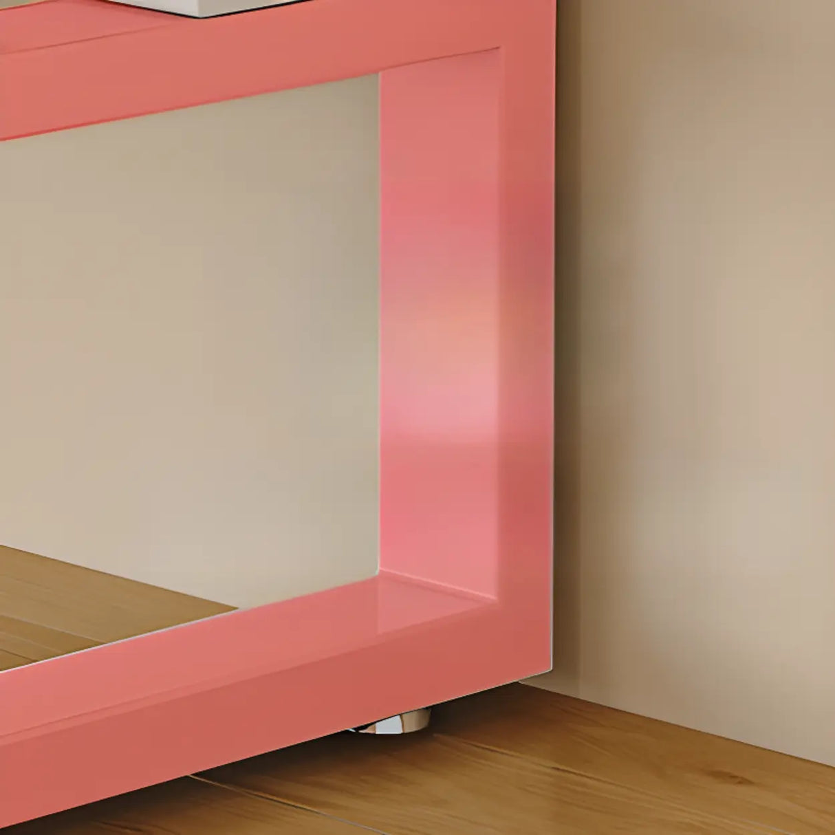White Wooden Credenza Desk with Storage and Hutch Image - 5
