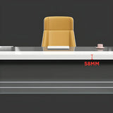 White Wooden Deep Width L-Shaped Executive Desk Image - 8