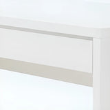 White Wooden Rectangular Single Desk with Drawers Image - 11