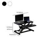 White Wooden Small Adjustable Standing Desk Converter #size