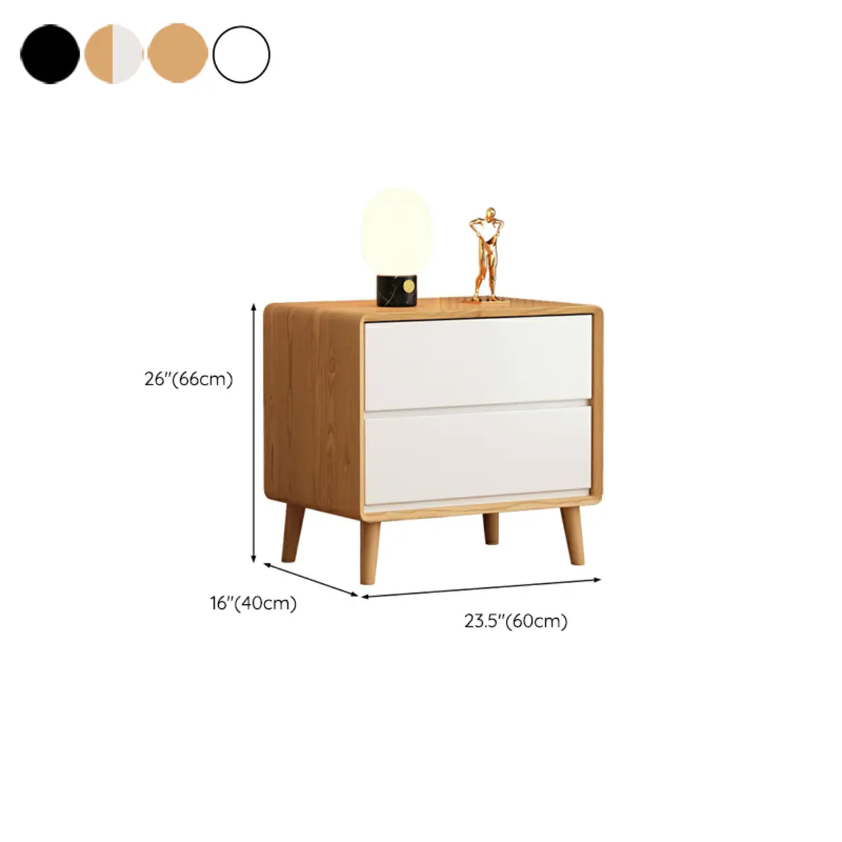 White Wooden Space-Saving Vertical Drawer Bachelor Chest 