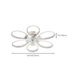 Fashion Flower Recessed Ceiling Fan with LED Light Image - 10