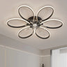 Fashion Flower Recessed Ceiling Fan with LED Light Image - 2