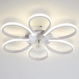 Fashion Flower Recessed Ceiling Fan with LED Light Image - 4