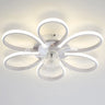 Fashion Flower Recessed Ceiling Fan with LED Light Image - 4