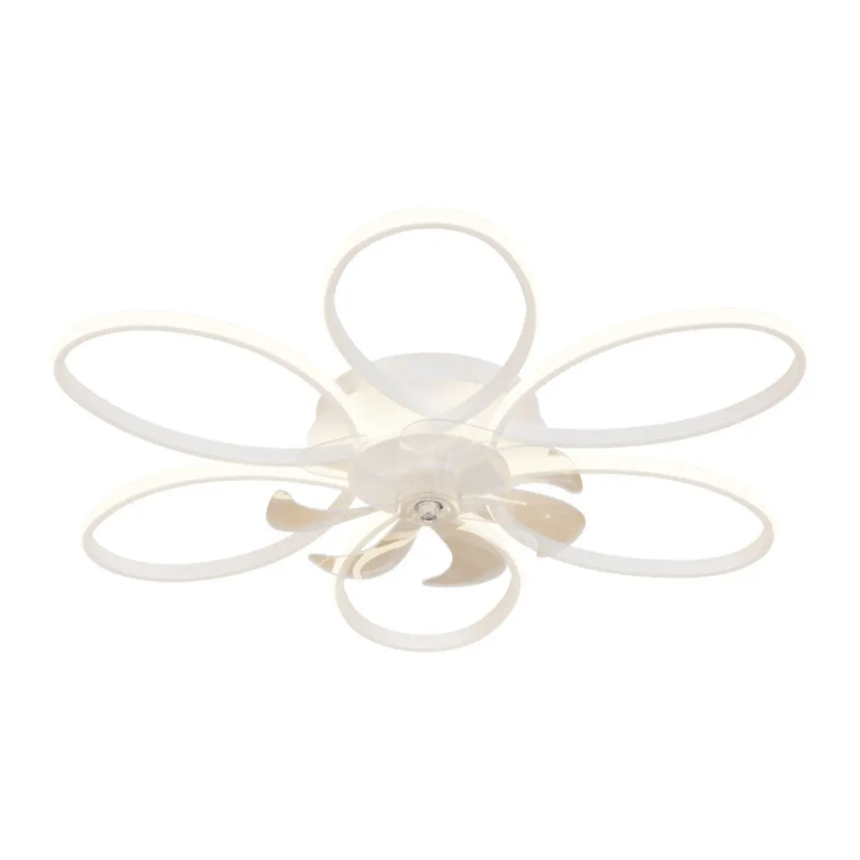 Fashion Flower Recessed Ceiling Fan with LED Light Image - 5