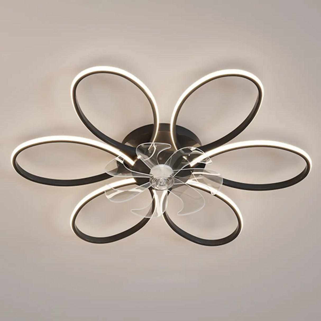 Fashion Flower Recessed Ceiling Fan with LED Light Image - 6
