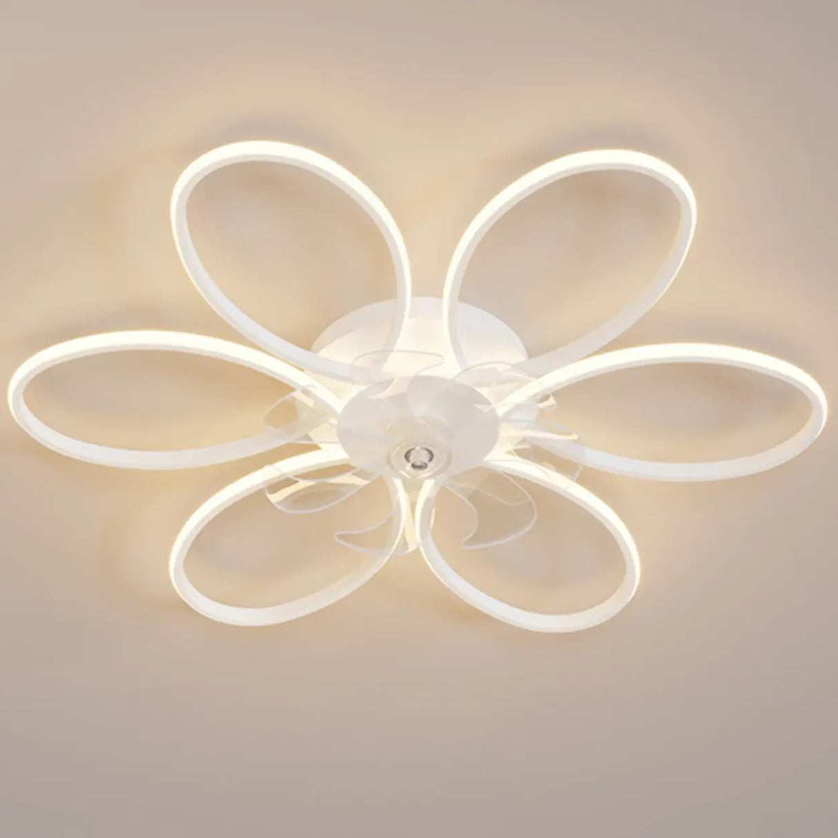 Fashion Flower Recessed Ceiling Fan with LED Light Image - 7