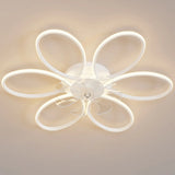 Fashion Flower Recessed Ceiling Fan with LED Light Image - 7