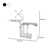 Wood Adjustable Computer Desk with Shelves and Casters #size