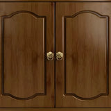 Wood Brown Drawer Storage Console Table with Floor Shelf Image - 9