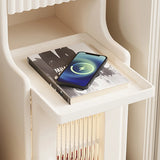 Wood Cabinets Storage Nightstand with Legs and Shelves Image - 10