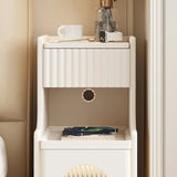 Wood Cabinets Storage Nightstand with Legs and Shelves Image - 21