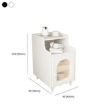 Wood Cabinets Storage Nightstand with Legs and Shelves Image - 23