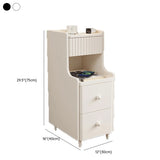 Wood Cabinets Storage Nightstand with Legs and Shelves Image - 25