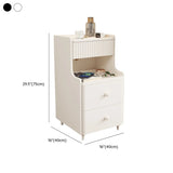 Wood Cabinets Storage Nightstand with Legs and Shelves Image - 26