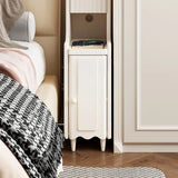 Wood Cabinets Storage Nightstand with Legs and Shelves Image - 3