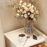 Wood Cabinets Storage Nightstand with Legs and Shelves Image - 8