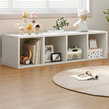 Wood Closed Back Horizontal Compact Storage Bookcase Image - 11