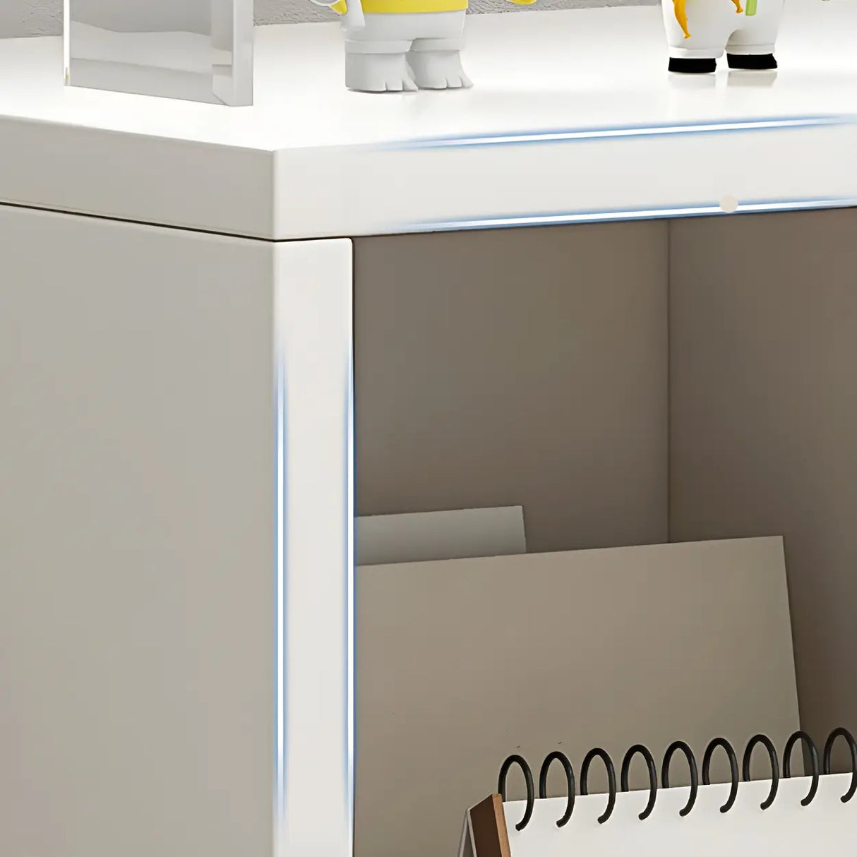 Wood Closed Back Horizontal Compact Storage Bookcase Image - 14