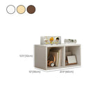 Wood Closed Back Horizontal Compact Storage Bookcase Image - 21
