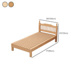 Wood Color Single Light Wood Slat Bed with Headboard Image - 25