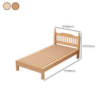 Wood Color Single Light Wood Slat Bed with Headboard Image - 26