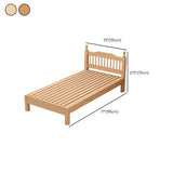Wood Color Single Light Wood Slat Bed with Headboard Image - 27