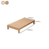 Wood Color Single Light Wood Slat Bed with Headboard Image - 16