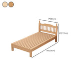 Wood Color Single Light Wood Slat Bed with Headboard Image - 35