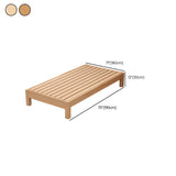 Wood Color Single Light Wood Slat Bed with Headboard Image - 17
