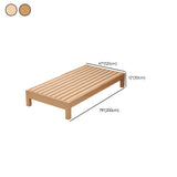 Wood Color Single Light Wood Slat Bed with Headboard Image - 20