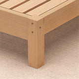 Wood Color Single Light Wood Slat Bed with Headboard Image - 8