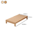 Wood Color Single Light Wood Slat Bed with Headboard Image - 23